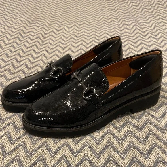 Franco Sarto Cason Black Patent Loafers | Size 6 | NWT - Picture 1 of 7